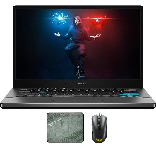 ROG Zephyrus G14 AW SE Gaming/Entertainment Laptop (AMD Ryzen 9 5900HS 8-Core, 14.0In 120Hz 2K Quad HD (2560X1440), Win 10 Home) with TUF Gaming M3 , TUF Gaming P3