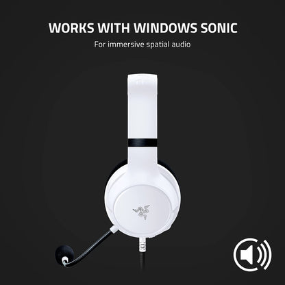 Kaira X Wired Headset for Xbox Series X|S, Xbox One, PC, Mac & Mobile Devices: Triforce 50Mm Drivers - Hyperclear Cardioid Mic - Flowknit Memory Foam Ear Cushions - On-Headset Controls - White